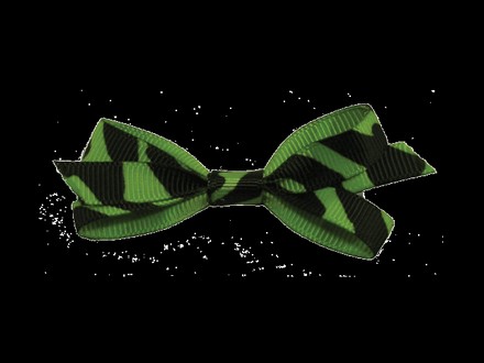 Green Zebra Bow Small